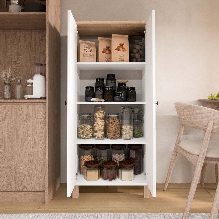 Hanah Home Armario Multiusos Nord - ND5-SW Blanco y Roble Hanah Home Armario Multiusos Nord - ND5-SW Blanco y Roble